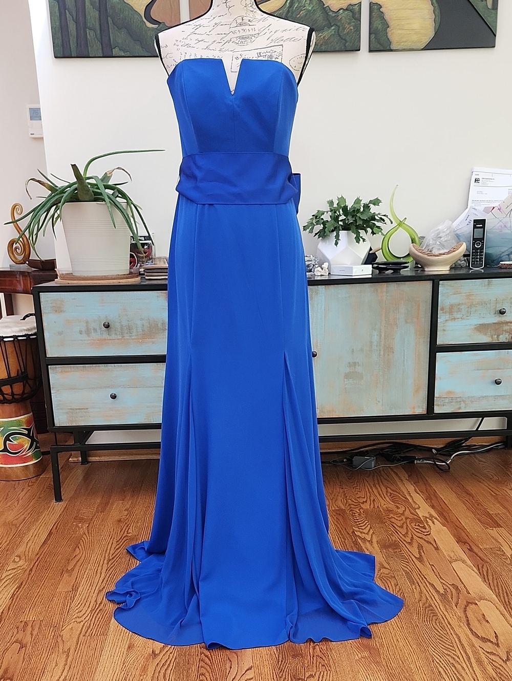 WHITE by Vera Wang V-Wite Crepe Mermaid Evening Dress NWT